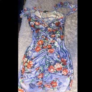 Satin floral dress